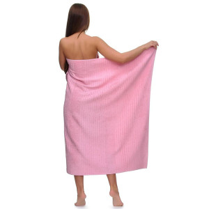 Полотенце махровое "Рельефная полоса" розовый (последний размер) 100х150 Полотенце махровое "Рельефная полоса" розовый (последний размер) 100х150