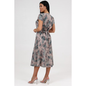 Платье женское "Вера" ПлК-417 кулирка (последний размер) папорот.зел.-кор.на беж. 50,54 Платье женское "Вера" ПлК-417 кулирка (последний размер) папорот.зел.-кор.на беж. 50,54