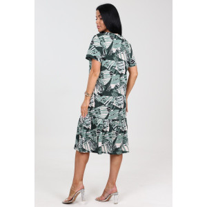 Платье женское "Алёна" ПлК-2582 хлопок (последний размер) треуг.в водорослях 54,58 Платье женское "Алёна" ПлК-2582 хлопок (последний размер) треуг.в водорослях 54,58