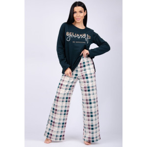 Пижама женская "Розали 3" футер 2-х нитка с начёсом (последний размер) 52,58