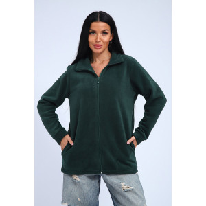 Толстовка женская флис (последний размер) темный изумруд 54,56