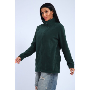Толстовка женская флис (последний размер) темный изумруд 54,56