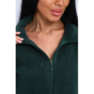 Толстовка женская флис (последний размер) темный изумруд 54,56