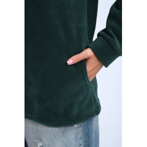 Толстовка женская флис (последний размер) темный изумруд 54,56