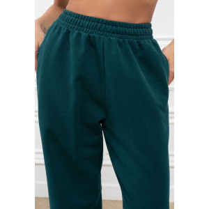 Брюки женские "Пич" М-15БРЖ футер (р-ры: 42-52) изумрудный Брюки женские "Пич" М-15БРЖ футер (р-ры: 42-52) изумрудный