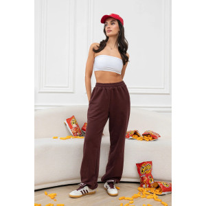 Брюки женские "Пич" М-15БРЖ футер (р-ры: 42-52) коричневый Брюки женские "Пич" М-15БРЖ футер (р-ры: 42-52) коричневый