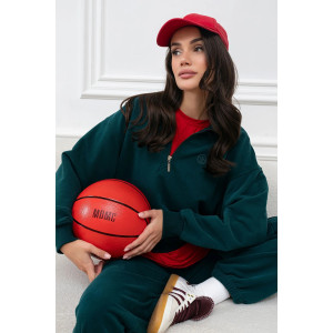 Толстовка женская "Пич" МА-4Т футер (р-ры: 42-52) изумрудный