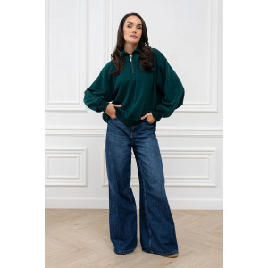 Толстовка женская "Пич" МА-4Т футер (р-ры: 42-52) изумрудный