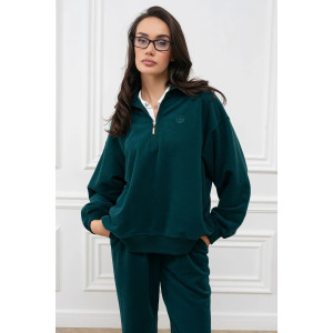 Толстовка женская "Пич" МА-4Т футер (р-ры: 42-52) изумрудный
