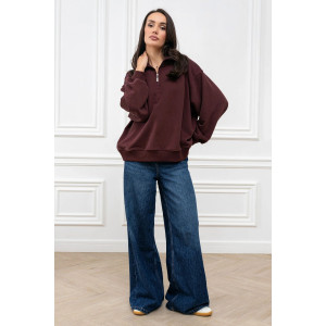 Толстовка женская "Пич" МА-4Т футер (р-ры: 42-52) коричневый