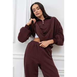 Толстовка женская "Пич" МА-4Т футер (р-ры: 42-52) коричневый