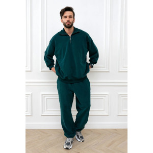 Толстовка мужская "Пич" МА-4ТМ футер (р-ры: 46-56) изумрудный