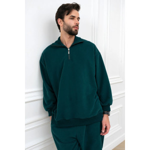 Толстовка мужская "Пич" МА-4ТМ футер (р-ры: 46-56) изумрудный