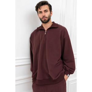 Толстовка мужская "Пич" МА-4ТМ футер (р-ры: 46-56) коричневый