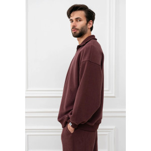 Толстовка мужская "Пич" МА-4ТМ футер (р-ры: 46-56) коричневый