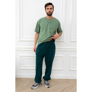 Брюки мужские "Пич" М-6БРМ футер (р-ры: 46-52) изумрудный