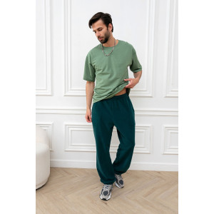 Брюки мужские "Пич" М-6БРМ футер (р-ры: 46-52) изумрудный