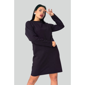 Платье женское ПЛ-145ФР/ЧЕР футер с лайкрой (последний размер) черный 54