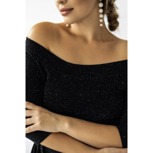 Платье женское ПЛ-135ЛР/ЧЕР люрекс (последний размер) черный 50