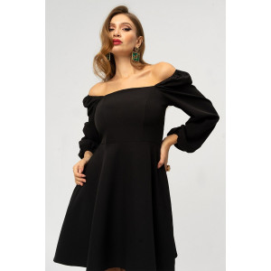 Платье женское ПЛ-143БР/ЧЕР барби (последний размер) черный 42,44