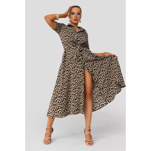 Платье женское ПЛ-140ПРД прада (последний размер) леопард 44,50,52,54,58