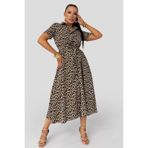 Платье женское ПЛ-140ПРД прада (последний размер) леопард 44,50,52,54,58