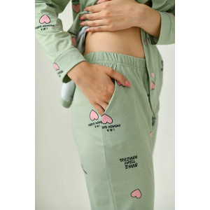 Пижама женская "Волшебство" 2130-К кулирка (последний размер) зеленый 48