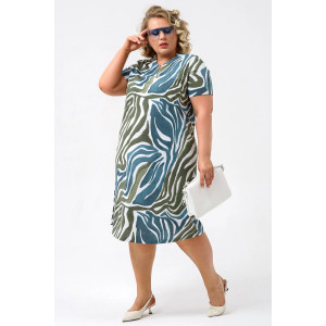 Платье женское 2229-К "Мираж" трикотаж (последний размер) зеленый 60