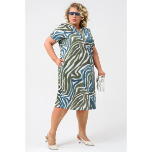 Платье женское 2229-К "Мираж" трикотаж (последний размер) зеленый 60