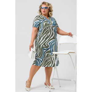 Платье женское 2229-К "Мираж" трикотаж (последний размер) зеленый 60