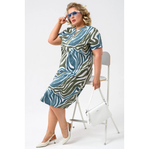 Платье женское 2229-К "Мираж" трикотаж (последний размер) зеленый 60