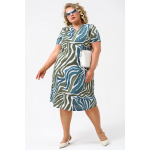 Платье женское 2229-К "Мираж" трикотаж (последний размер) зеленый 60