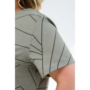 Платье женское 1929-П/л "Вологда" полулён (последний размер) хаки 50