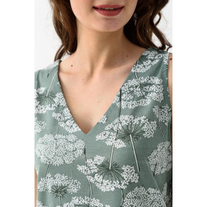 Сарафан женский "Луговые цветы" 2219-К трикотаж (последний размер) зеленый 50,56