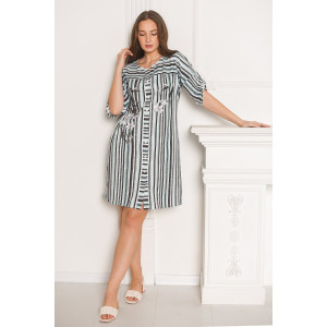 Халат женский 2040-К "Белый цвет" трикотаж (последний размер) петрольный 48