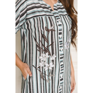 Халат женский 2040-К "Белый цвет" трикотаж (последний размер) петрольный 48