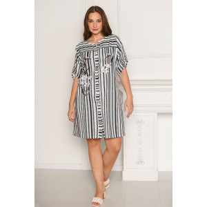 Халат женский 2040-К "Белый цвет" трикотаж (последний размер) петрольный 48