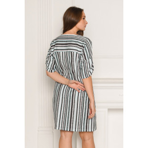 Халат женский 2040-К "Белый цвет" трикотаж (последний размер) петрольный 48