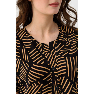 Халат женский 2041-К "Графика" трикотаж (последний размер) чернильный 50