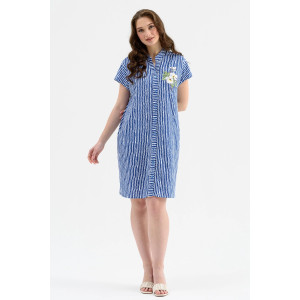 Халат женский "Шиповник" 2221-К трикотаж (последний размер) голубой 56