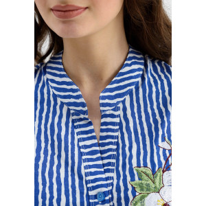 Халат женский "Шиповник" 2221-К трикотаж (последний размер) голубой 56