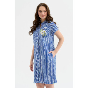 Халат женский "Шиповник" 2221-К трикотаж (последний размер) голубой 56