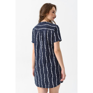 Халат женский "Белла" 952-К трикотаж (последний размер) темно-синий 50