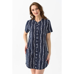 Халат женский "Белла" 952-К трикотаж (последний размер) темно-синий 50