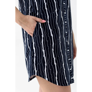 Халат женский "Белла" 952-К трикотаж (последний размер) темно-синий 50