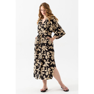 Халат женский "Токио" 2239-К трикотаж (последний размер) черный 52