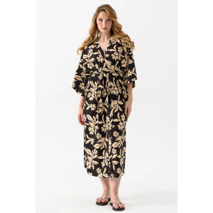 Халат женский "Токио" 2239-К трикотаж (последний размер) черный 52