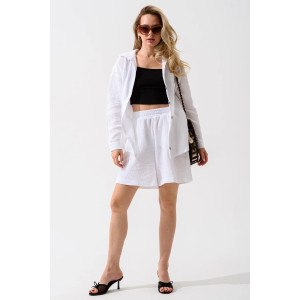 Шорты женские "Муслин" 2342-Мус муслин (последний размер) белый 48