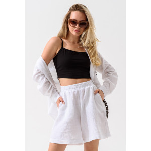 Шорты женские "Муслин" 2342-Мус муслин (последний размер) белый 48