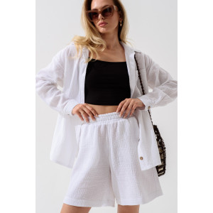 Шорты женские "Муслин" 2342-Мус муслин (последний размер) белый 48